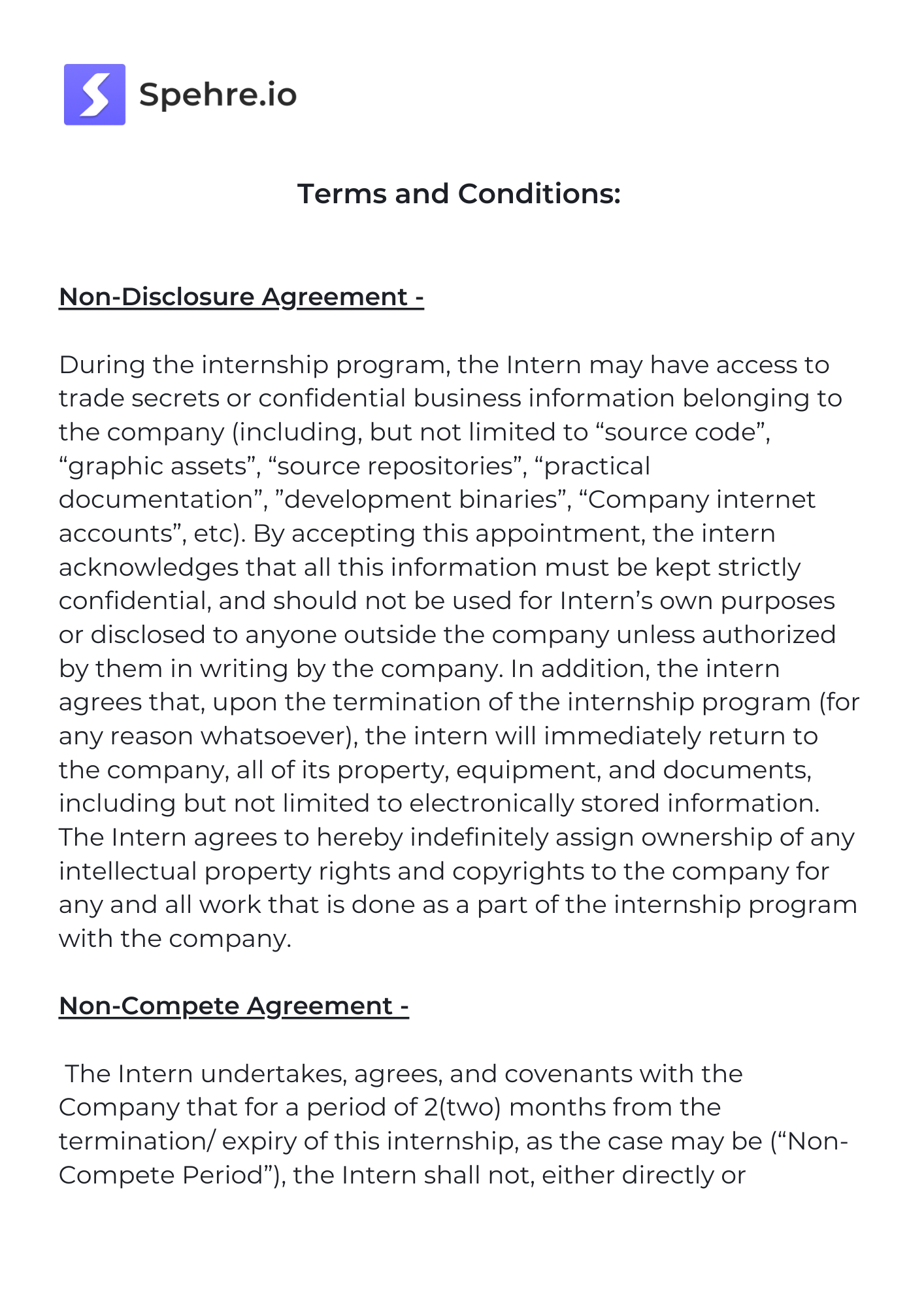 Spehre Offer Letter Page 4